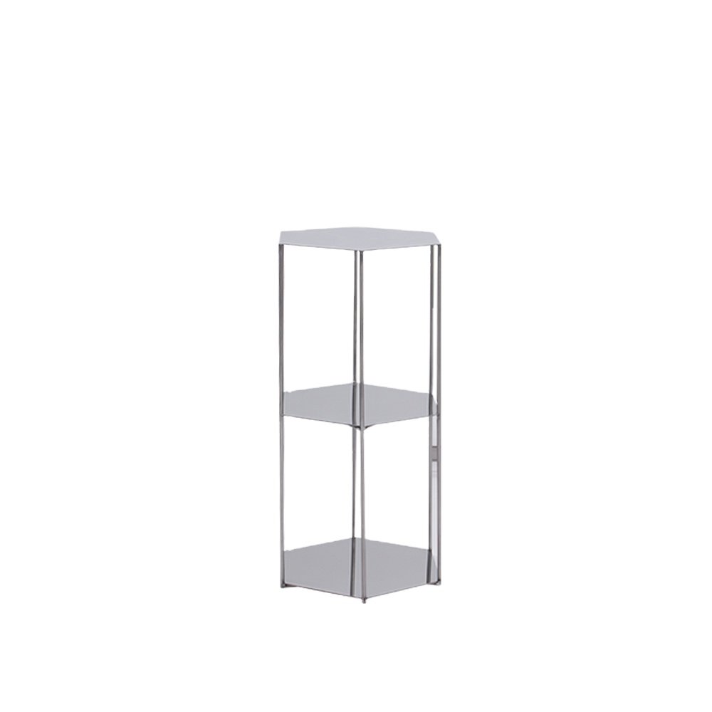 Stainless Steel Hexagon Table Trolley for Salons Salon Equipment