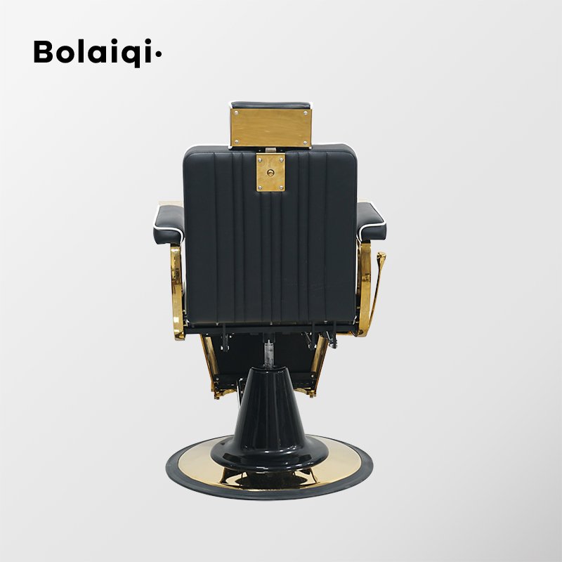 BOLAIQI factory price chaise de salon de coiffure professionnel LOGO customized gold barber chair salon equipment for men