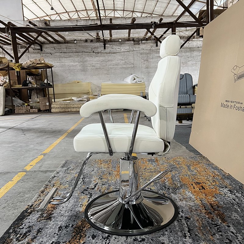 Wholesale customizable new white chair Salon Chair Hair Salon Furniture Barber Chair Hairdressing
