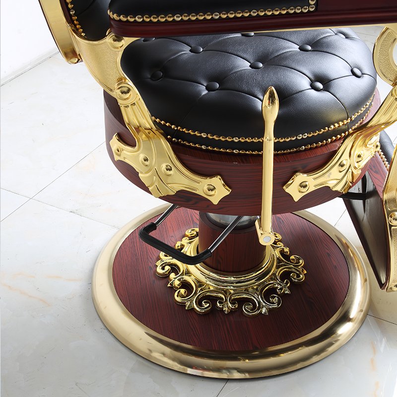 Wholesale China trade vintage elegant high quality wood and UP leather swivel lift shave beauty salon chair for barber shop