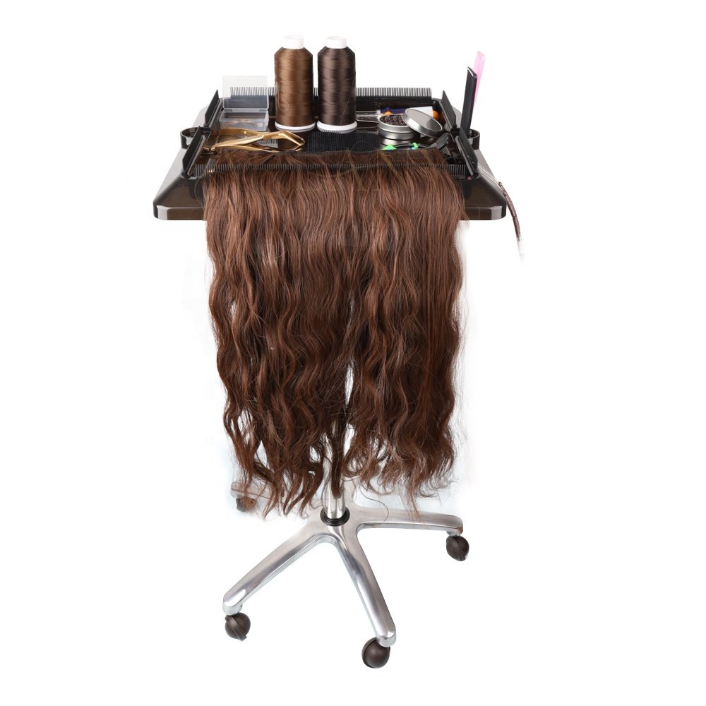 Premium Hair Extension Trolley Rolling Salon Tray Cart Barber Trolley Beauty Hair Salon Trolley for Hair Extension Tool Tray