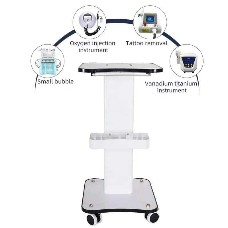 Big Promotion Acrylic Salon trolley Weight Loss Slimming Machine Trolley beauty salon stand Esthetician trolley carts
