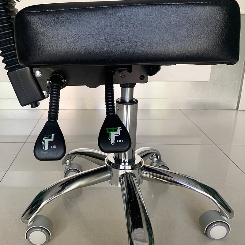 Nail Salon Pedicure Stool BLACK Pedicure Chair Short Adjustable Comfort Pneumatic Pump Salon Furniture & Equipment