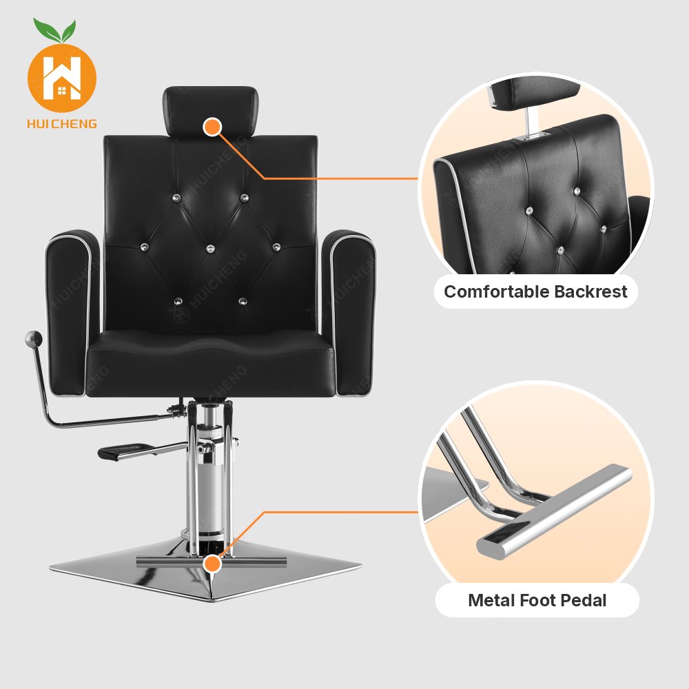 LC076 High quality comfortable adjustable reclining barber chair