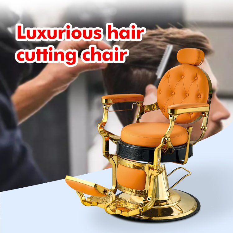 beauty hair salon chair wholesale portable professional hydraulic pump luxury vintage orange barber chair for hair cutting