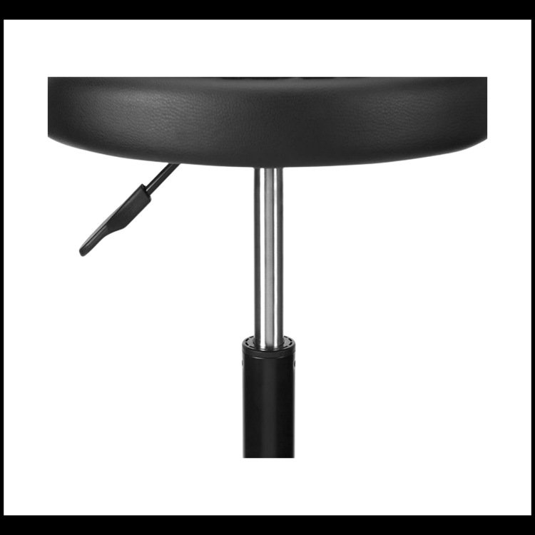 Pneumatic Swivel Luxury Leather Roller Bar Stool Simple And Adjustable Car Repair Work Chair With Back Support