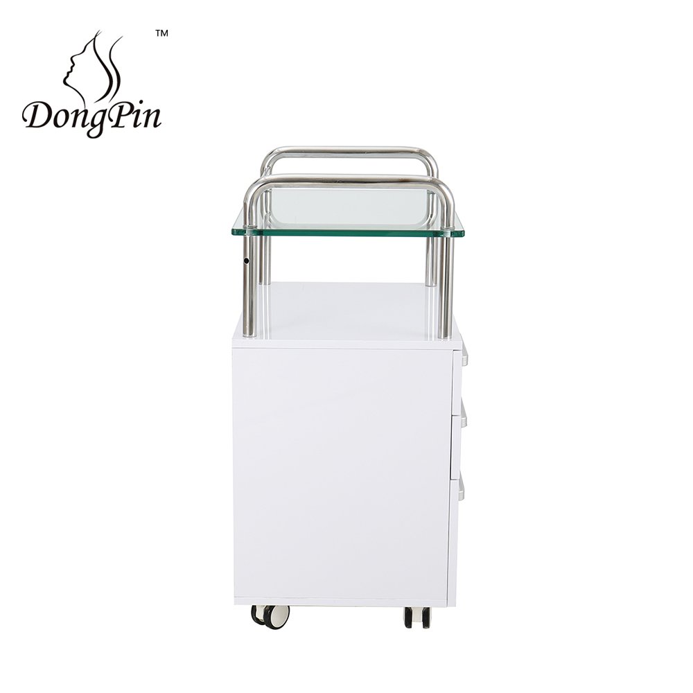 carro de belleza lockable salon trolley beauty trolley in white