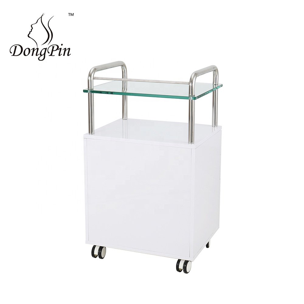 carro de belleza lockable salon trolley beauty trolley in white