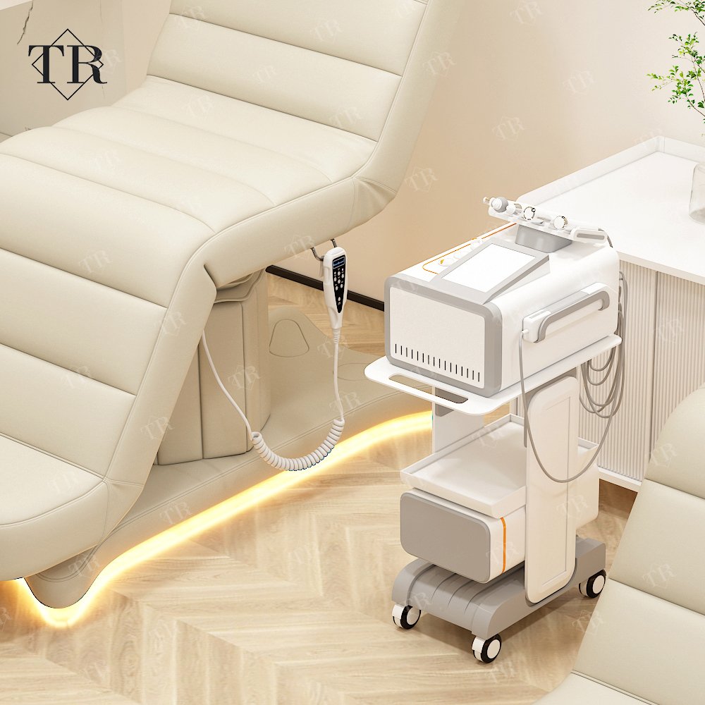 Turri Unique Luxury Curved Aesthetic Lash Extension Bed Eyelashes Bed Lounger Chair Furniture Set with trolley light