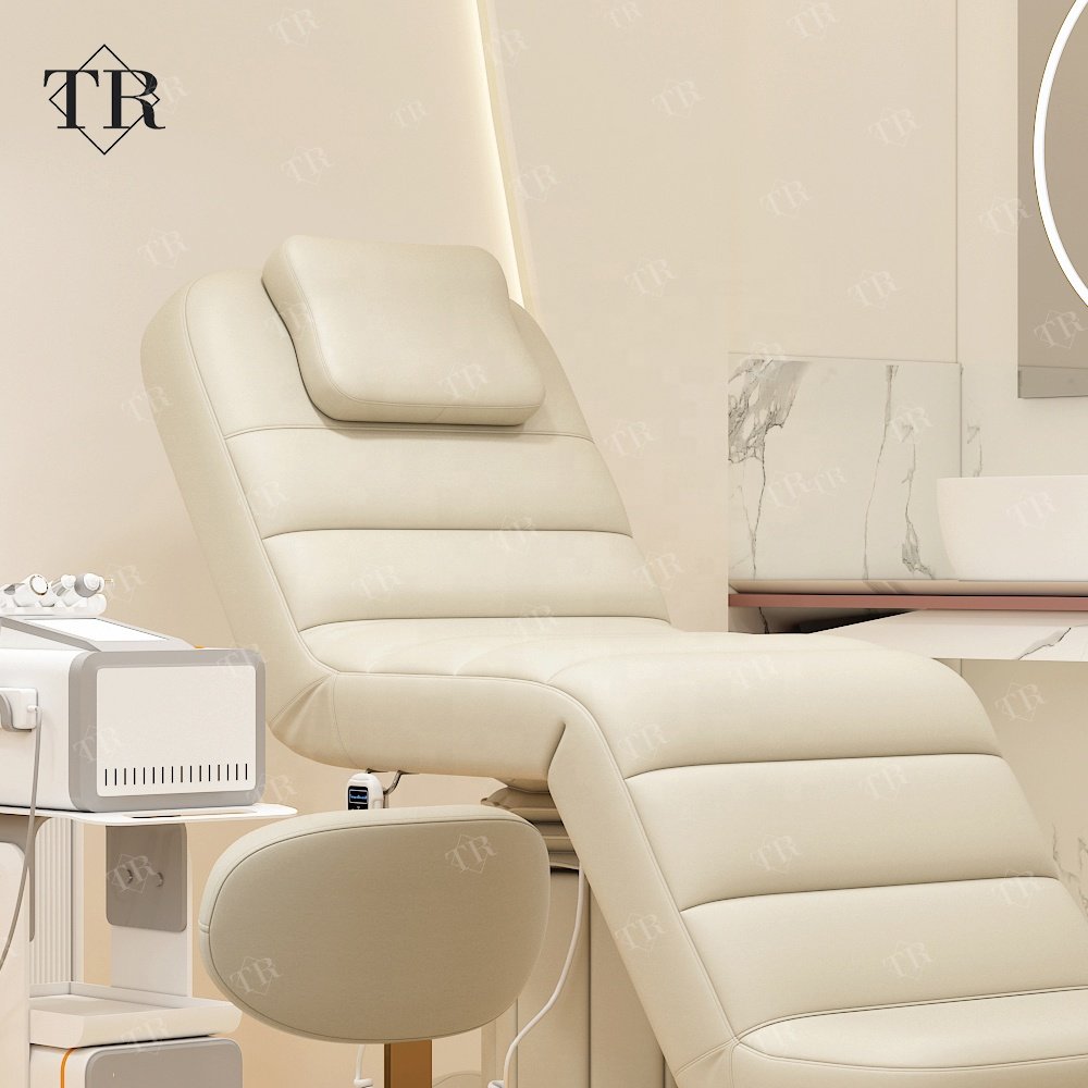 Turri Unique Luxury Curved Aesthetic Lash Extension Bed Eyelashes Bed Lounger Chair Furniture Set with trolley light