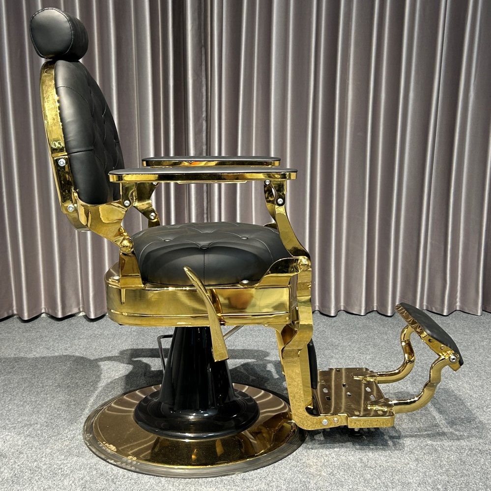 Salon Barbershop equipped with vintage shaving chairs reclining barber chairs