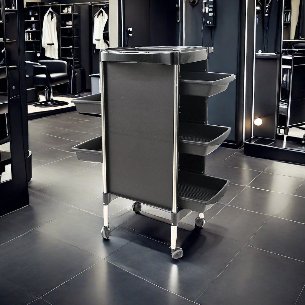 2024 hot stainless steel nail trolley trolley beauty salon plastic salon trolley