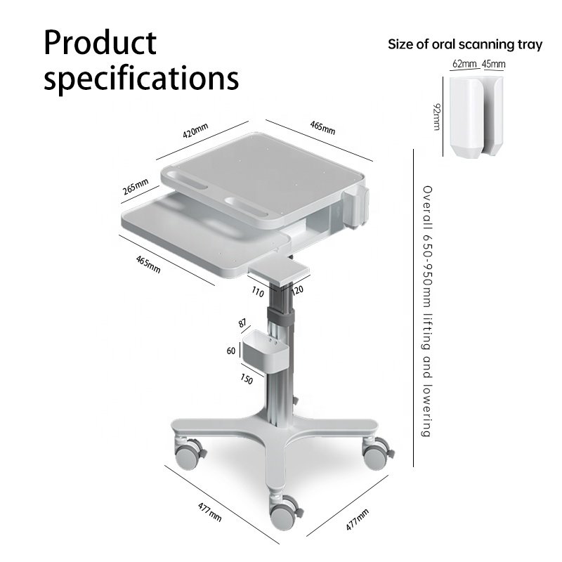 Medical Dental Device Laptop Cart With Socket Clinic Machine Trolley Stand Beauty Salon Aesthetic Spa Trolley Hand Carts