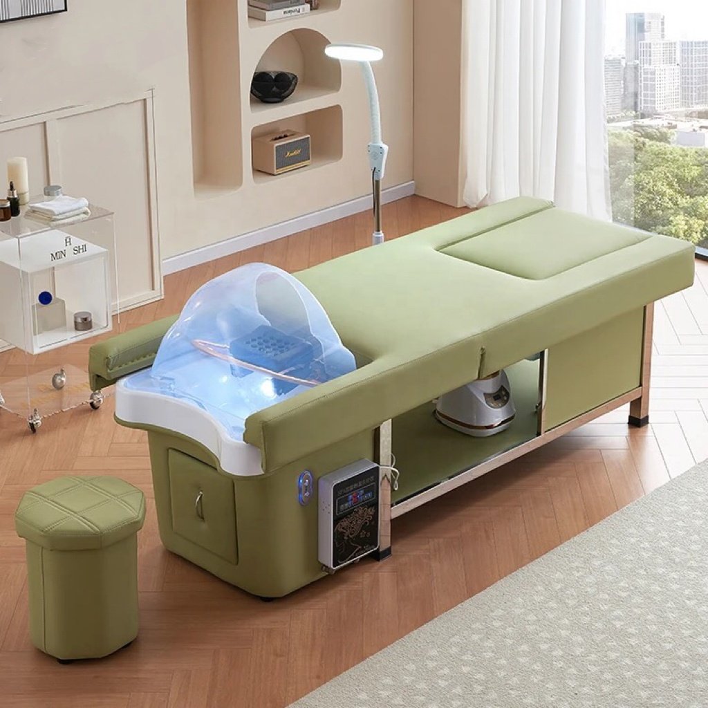 QingMu Health club Multifunction Treatment massage chair head therapy shampoo bed
