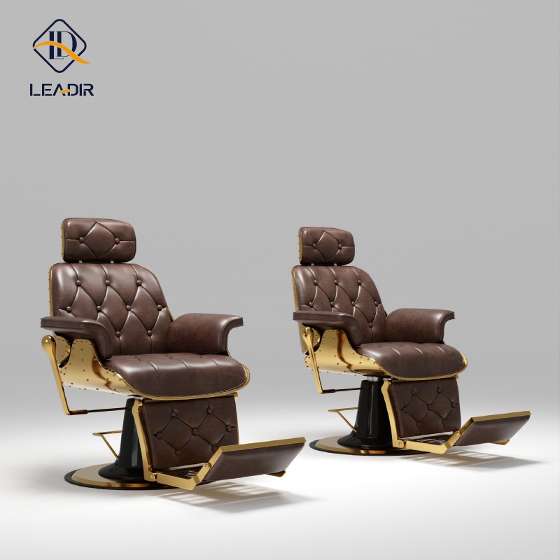 Wholesale Vintage Retro Rivet Barber Chair Hairdressing Hydraulic Recliner Hair Salon Barber Hairdressing Shaving Cutting Chair