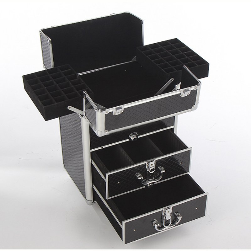 Professional, high-quality, safe and harmless three-layer makeup case, nail salon travel case