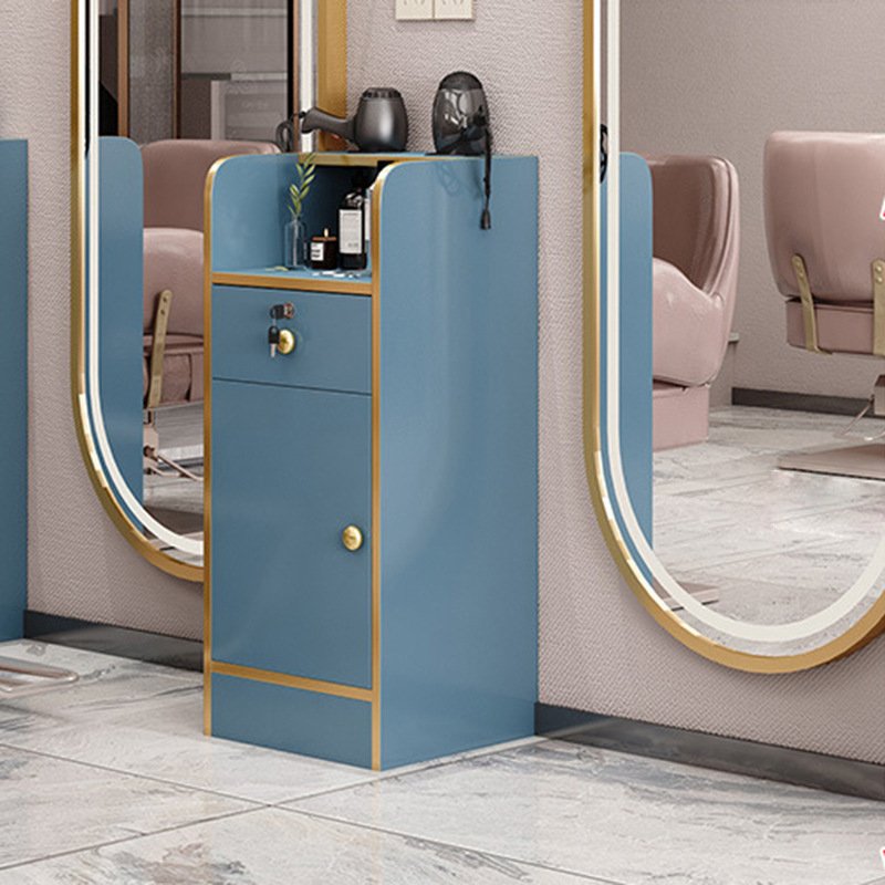 Wood Salon Furniture Hair Salon Commodity Shelf Beauty Salon Tool Cabinet Barber Station Gold Storage Cabinet