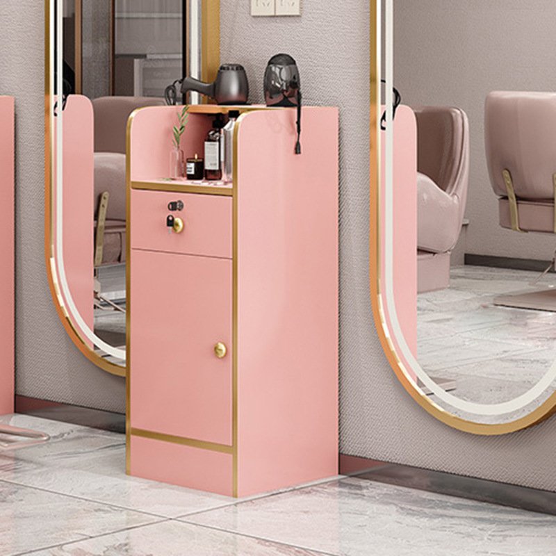Wood Salon Furniture Hair Salon Commodity Shelf Beauty Salon Tool Cabinet Barber Station Gold Storage Cabinet