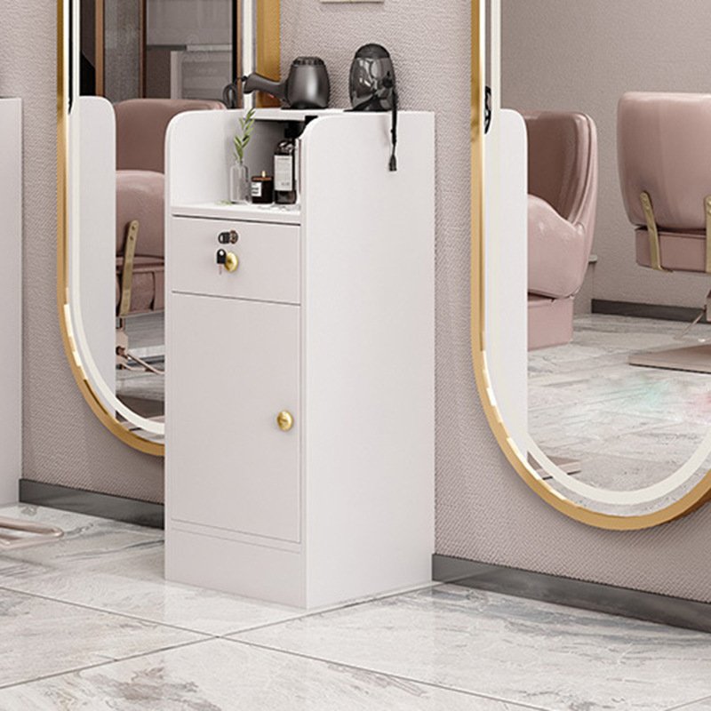 Wood Salon Furniture Hair Salon Commodity Shelf Beauty Salon Tool Cabinet Barber Station Gold Storage Cabinet