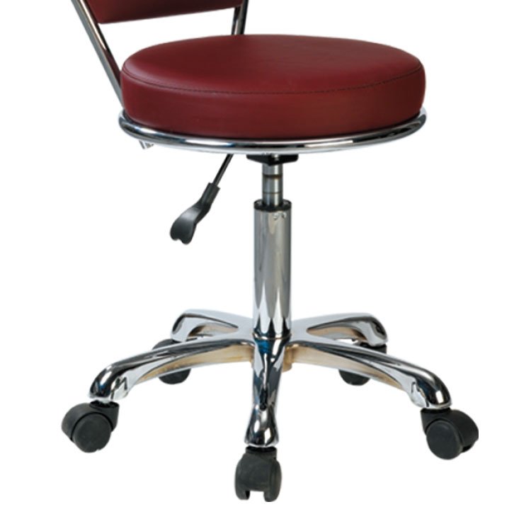 Rolling Salon Adjustable Height Equipment Styling Chair Nail Salon Red Salon Furniture Barber Chair