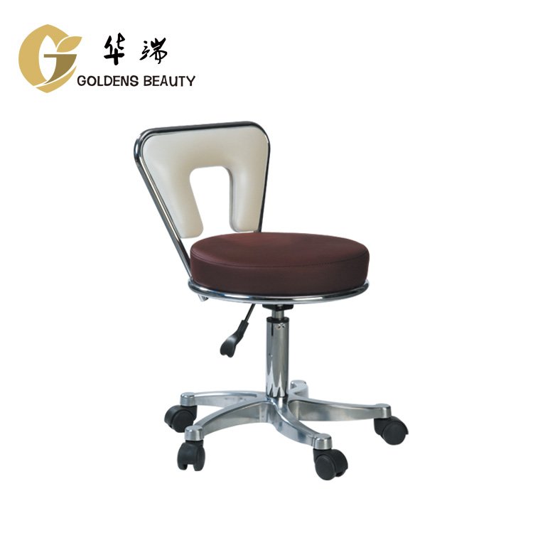 Rolling Salon Adjustable Height Equipment Styling Chair Nail Salon Red Salon Furniture Barber Chair