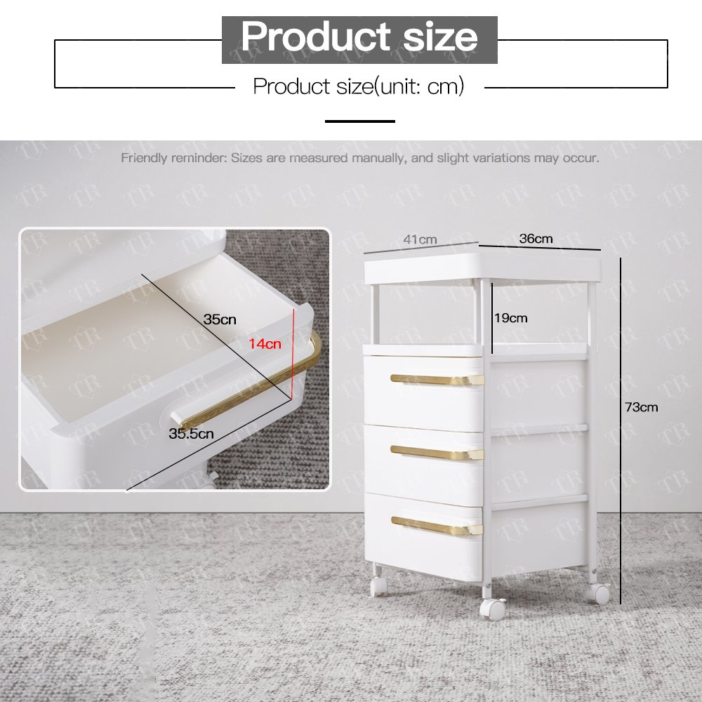 Turri Professional Abs Plastic Salon Trolley With Drawers Salon Furniture Equipment Styling Station Rolling Tool Trolley