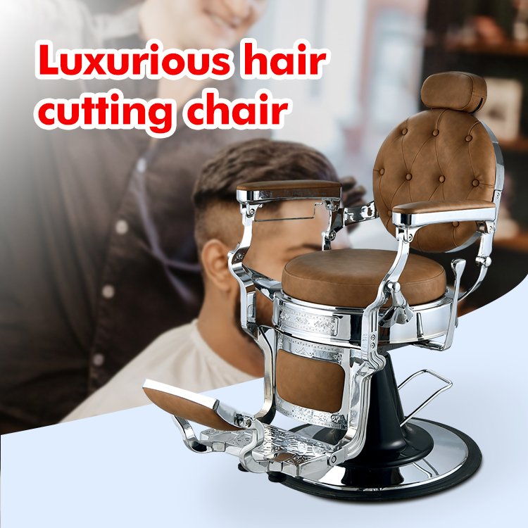 Portable Durable luxury hair salon barber chair wholesale vintage brown salon equipment barber chair