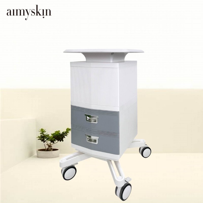 Factory price trolley 4 mobile wheels portable facial spa beauty salon machine beauty trolley 2drawers home use beauty equipment