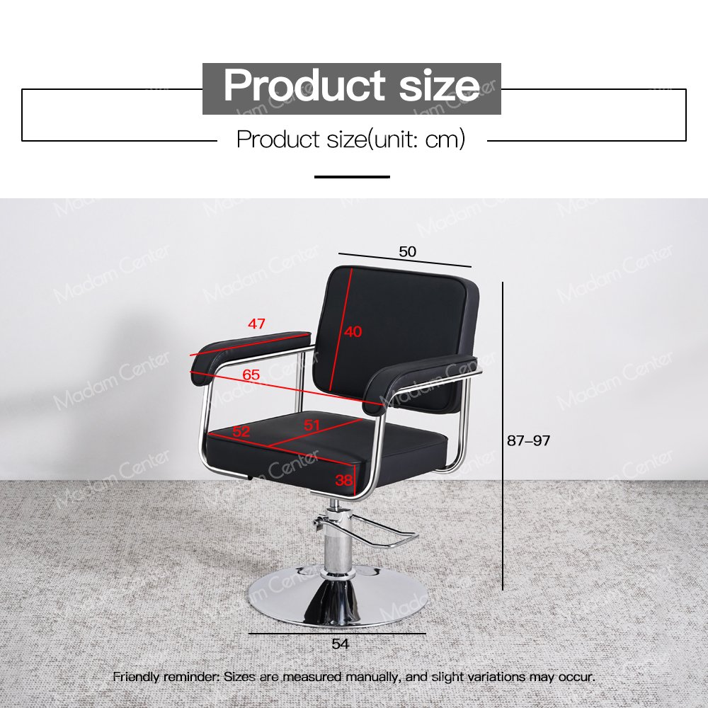 Madamcenter Barber Chair Hairdressing Hydraulic Recliner Chair Vintage Hair Salon Barber Hairdressing Shaving Cutting Chair