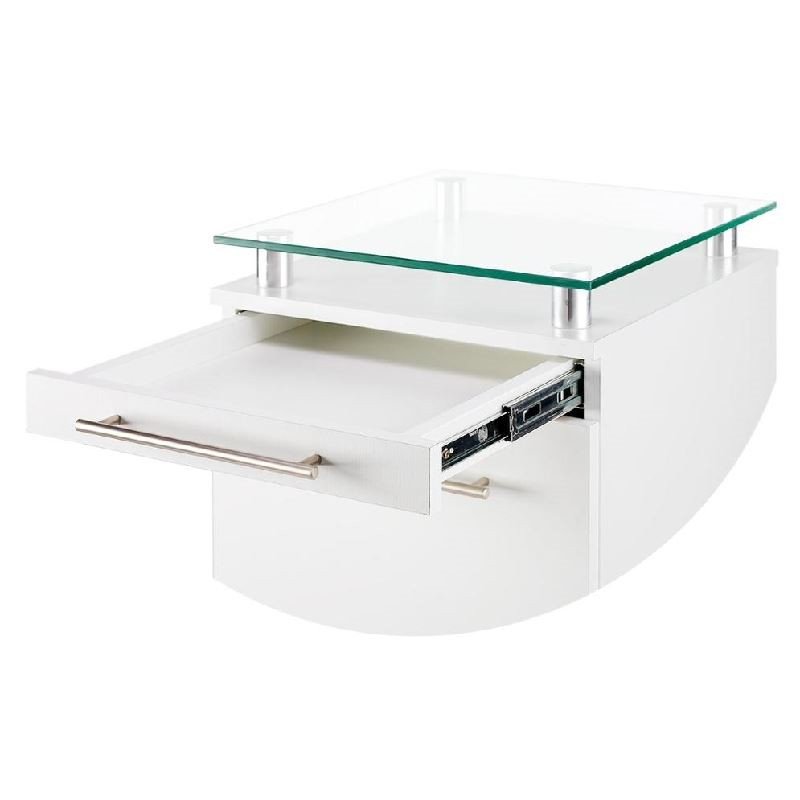 2021 New European Custom Styling Heavy Duty White High Gloss Salon Trolley Wooden Salon Trolley