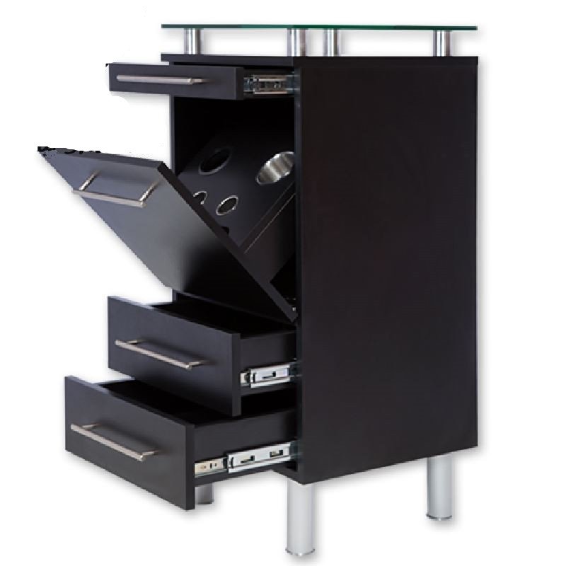 2021 New European Custom Styling Heavy Duty White High Gloss Salon Trolley Wooden Salon Trolley