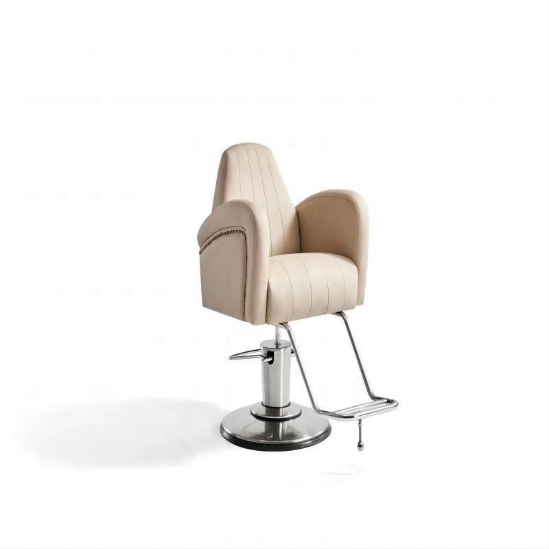 Brown Hairdressing Salon Chair Barber Chairs Modern Synthetic Leather Barber Shop Chairs