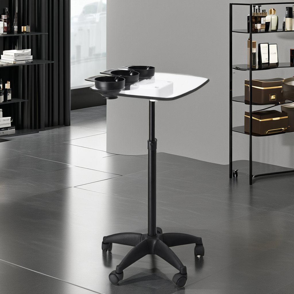 Acrylic Trolley Plastic Acrylic Salon Trolley Hot Sale Plastic Feet 5 Wheels Modern Design Hairdressing For Salon Barber Shop