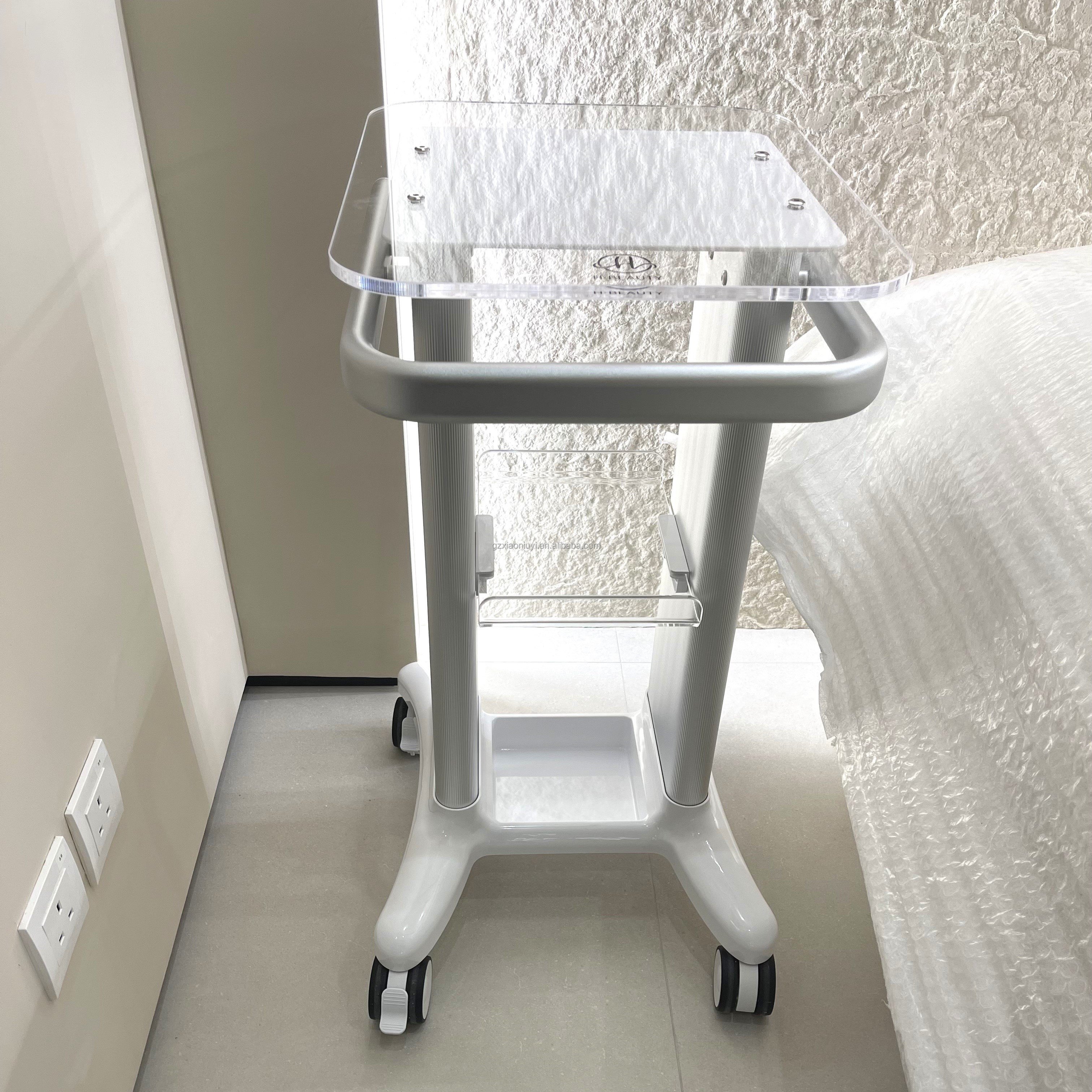 Factory Price White Portable Laser heavy duty machine trolley medical trolly IPL ND YAG laser ems RF machine trolly stand