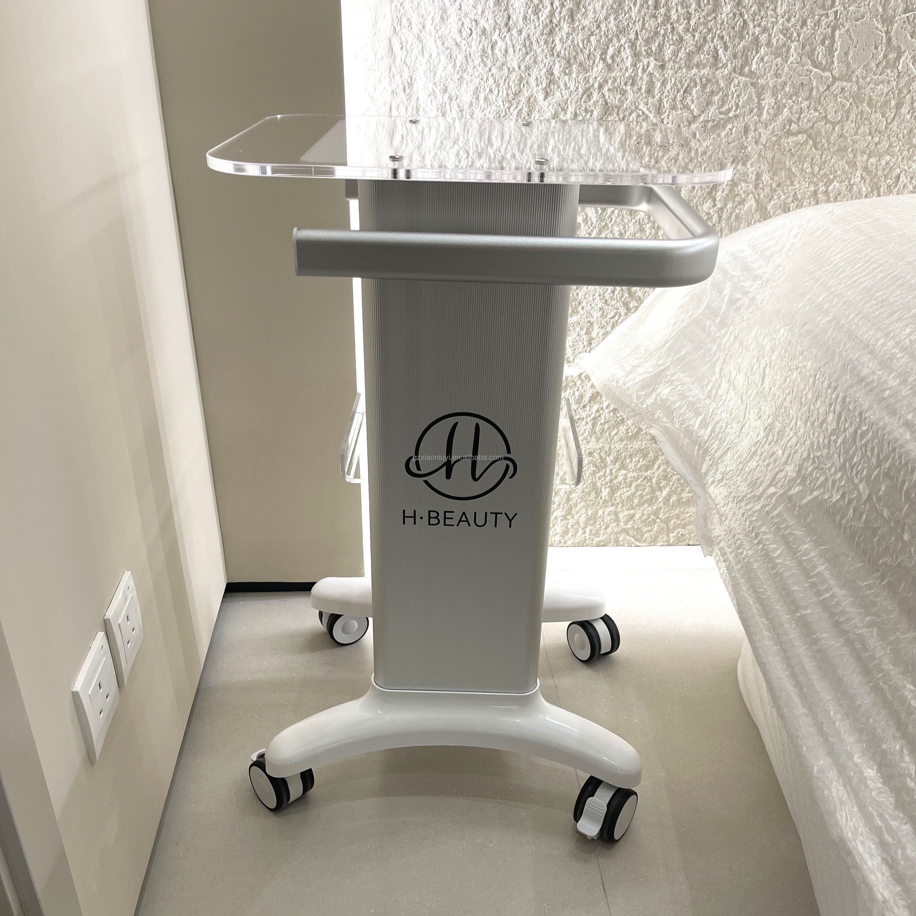 Factory Price White Portable Laser heavy duty machine trolley medical trolly IPL ND YAG laser ems RF machine trolly stand