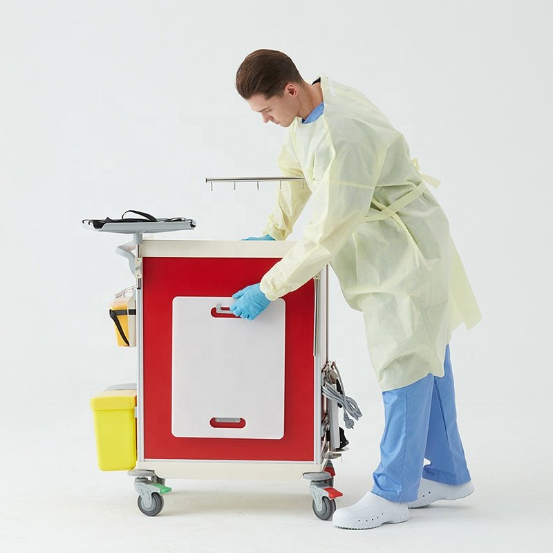 Meditroll EMG05-R Factory Aluminum Frame Medication Trolleys For Care Homes