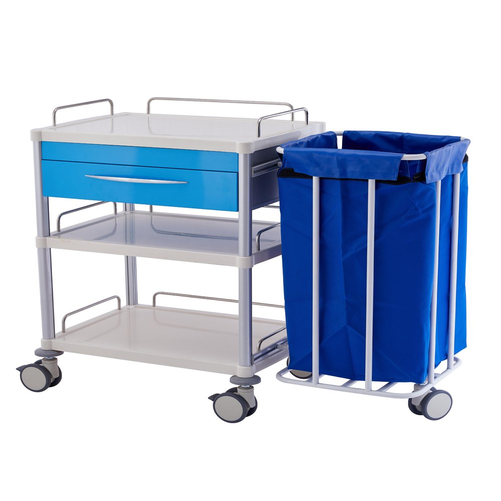 MC-09 Wholesale Hospital Utility Multifunctional Nursing Cart Multi Layer ABS Durable and Sturdy Medical Trolley