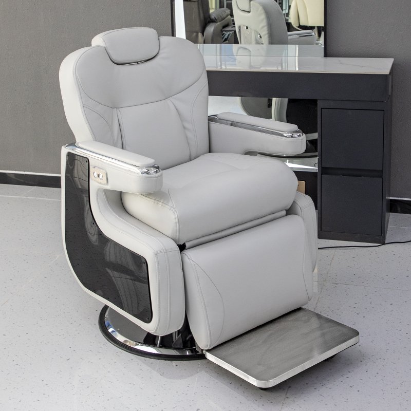 Bojue FanRui Luxury Barber chair Stainless steel hair chair hair salon special swivel chair hair intelligent shampoo massage