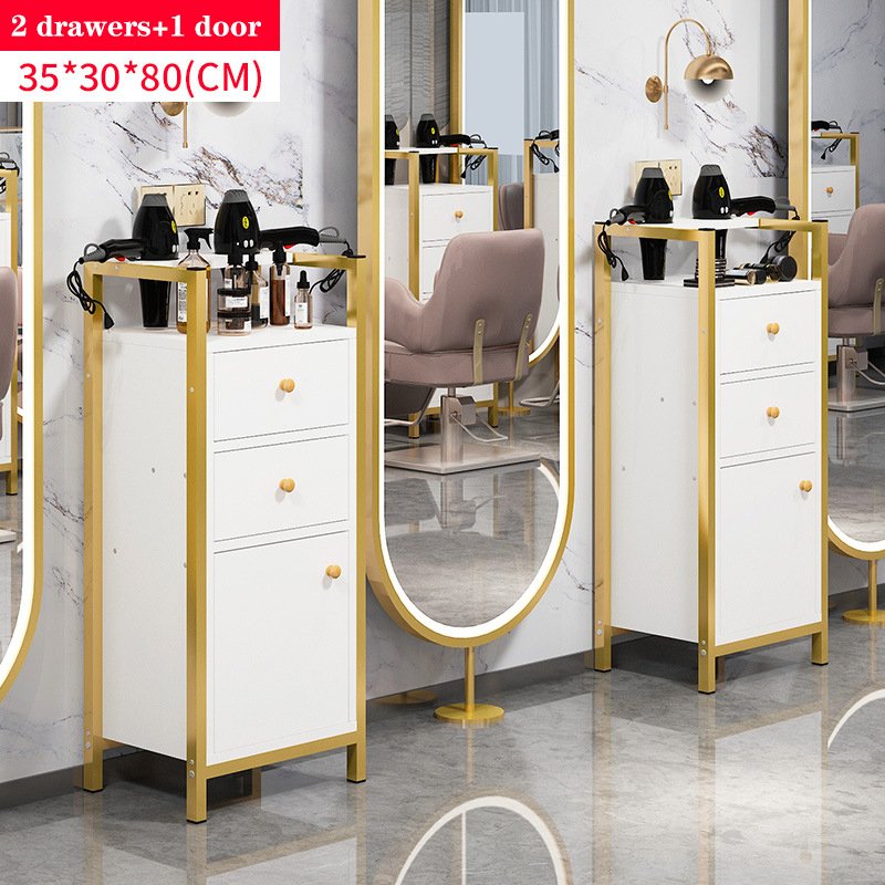 Latest Design Salon Furniture Gold Salon Trolley Removable Beauty Trolley Makeup Storage Trolley