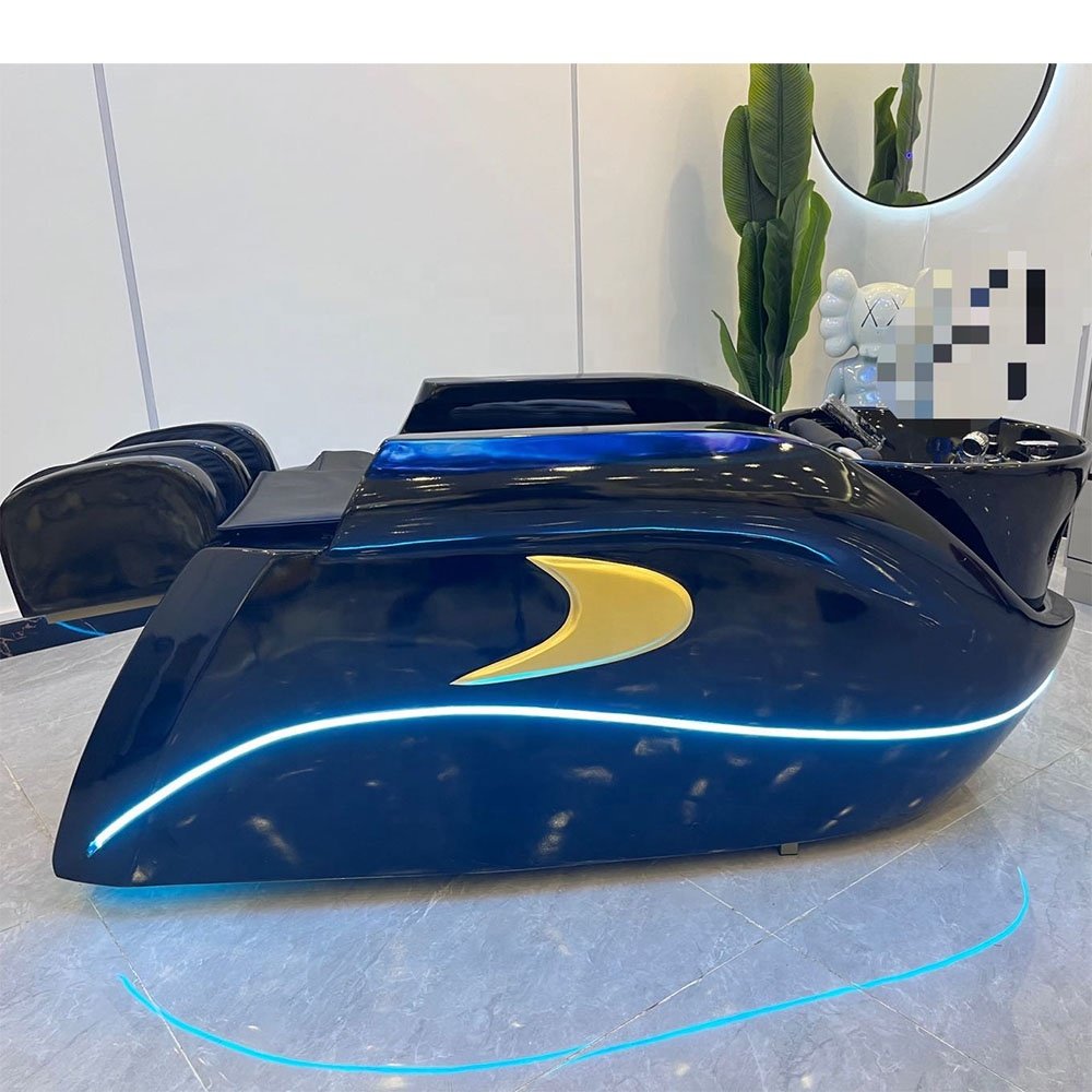 Factory Barbers Salon Chairs Electric Head Spa Beauty Table luxurious lay down washing salon shampoo chair Shampoo Massage Bed