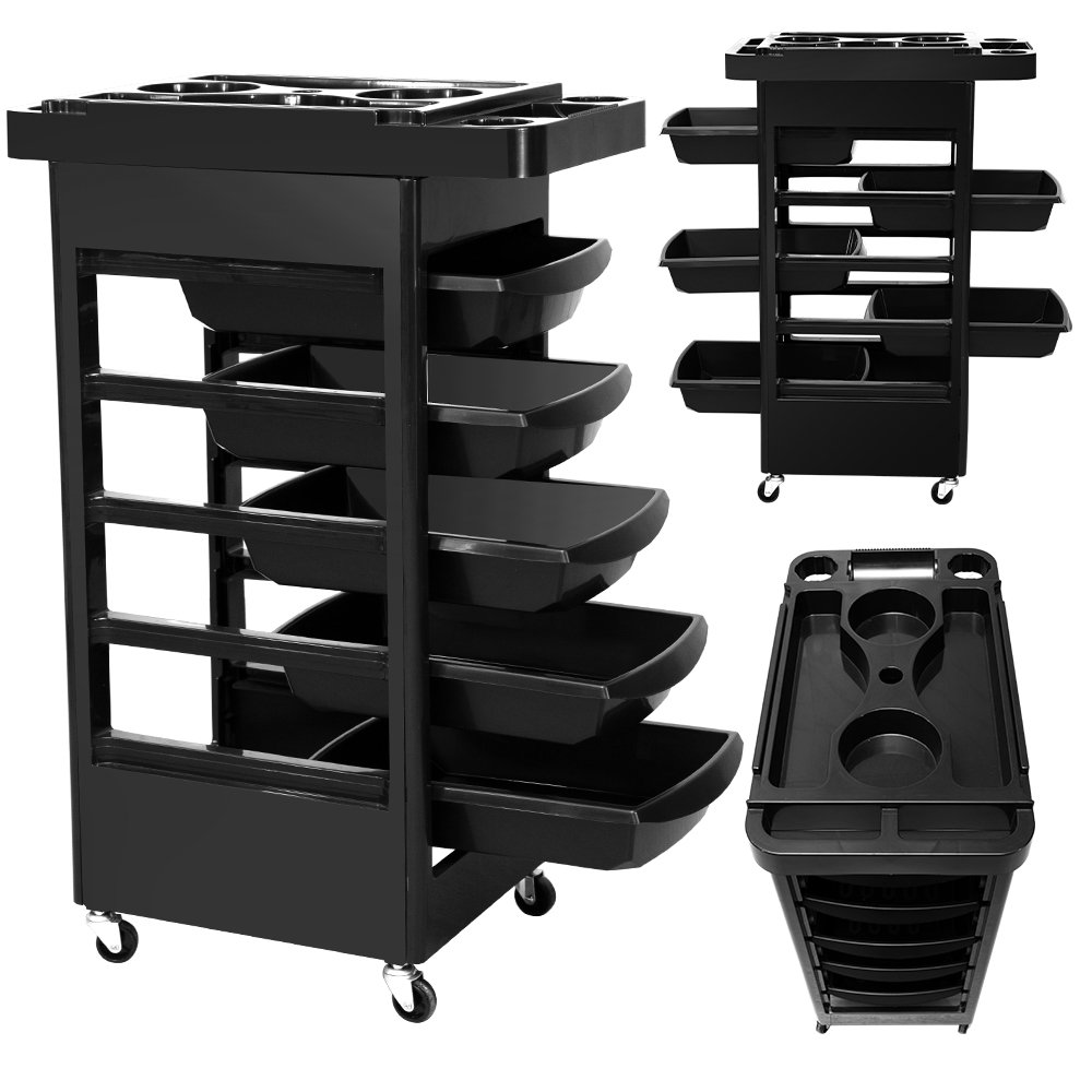 matrix extension drawer friseur black hairdressing barber working beauty hair salon cart furniture trolley