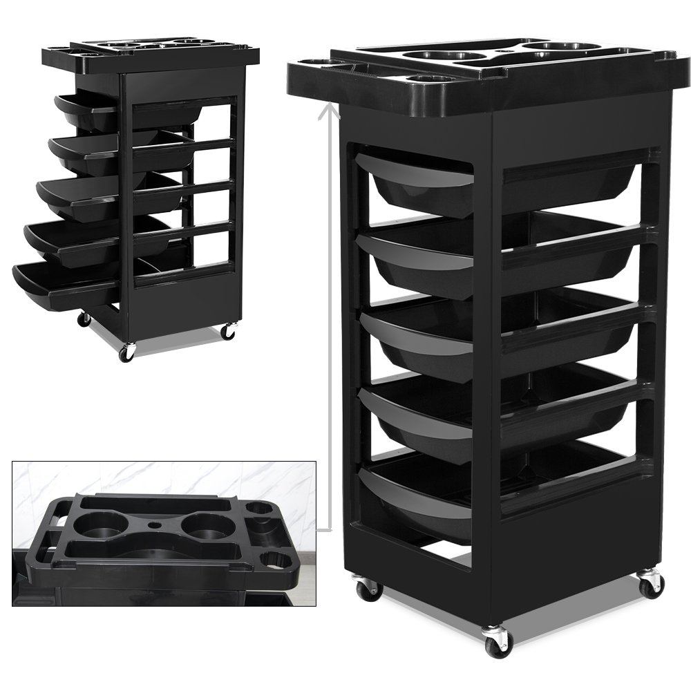 matrix extension drawer friseur black hairdressing barber working beauty hair salon cart furniture trolley