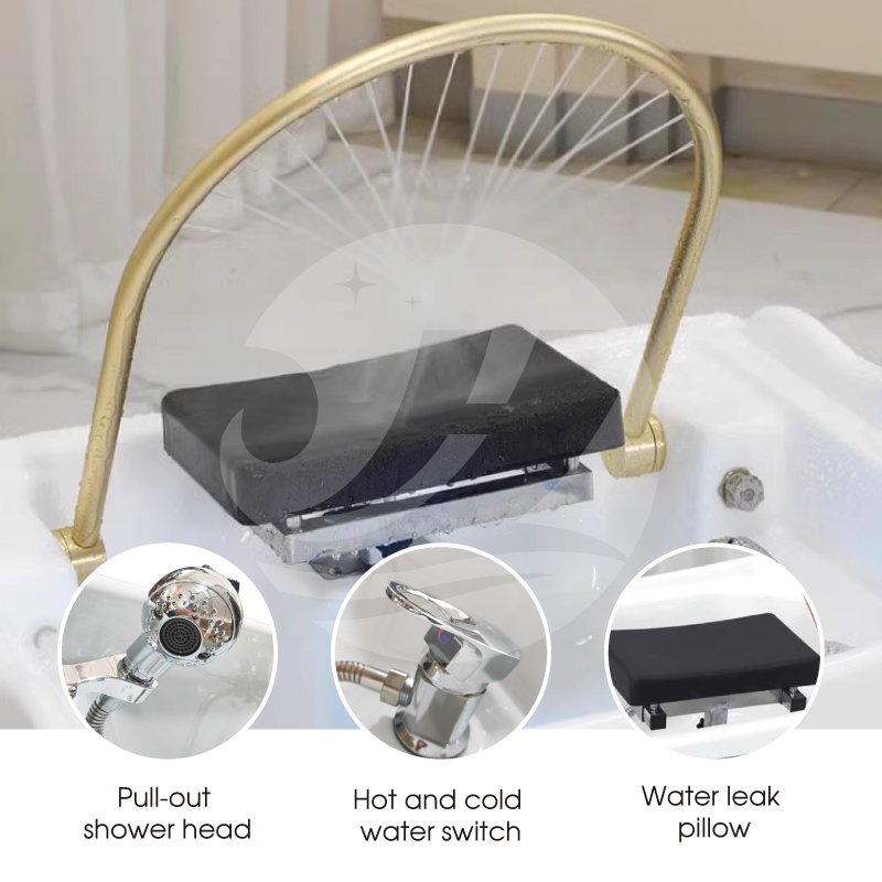 Modern Thai Massage Portable Shampoo bowl Salon Furniture Hair Washing Bed Accessories Mobile Free Water Shampoo Basin