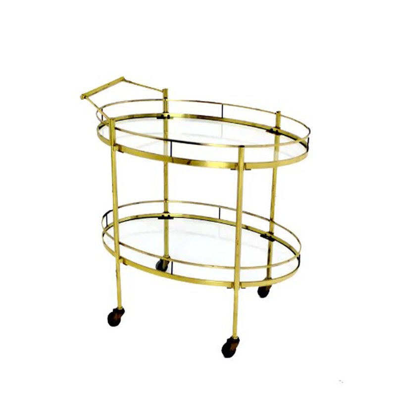 Luxury stainless steel bar trolley bar cart tea trolley for hotel restaurant beauty salon home decor
