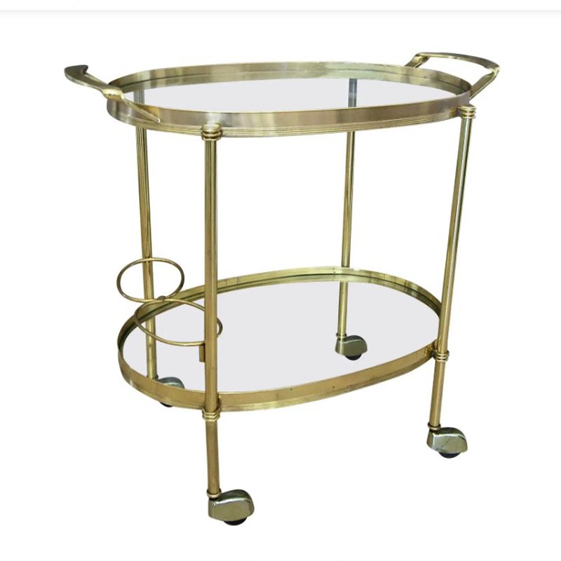 Luxury stainless steel bar trolley bar cart tea trolley for hotel restaurant beauty salon home decor