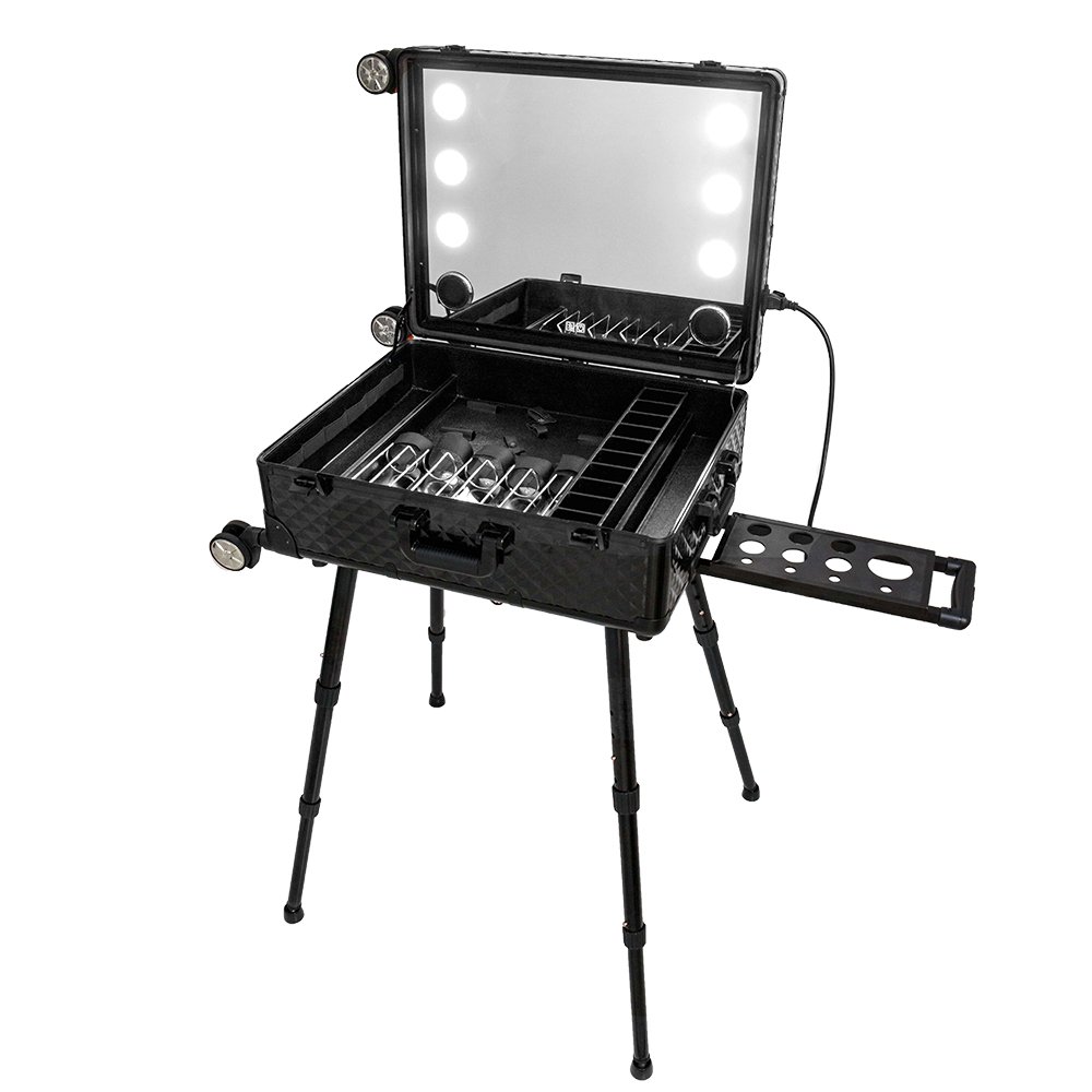 Customized Aluminum Professional Tool Barber Case trolley rolling Wheels Salon Barber Case Barber Tool Case With lock & trolley