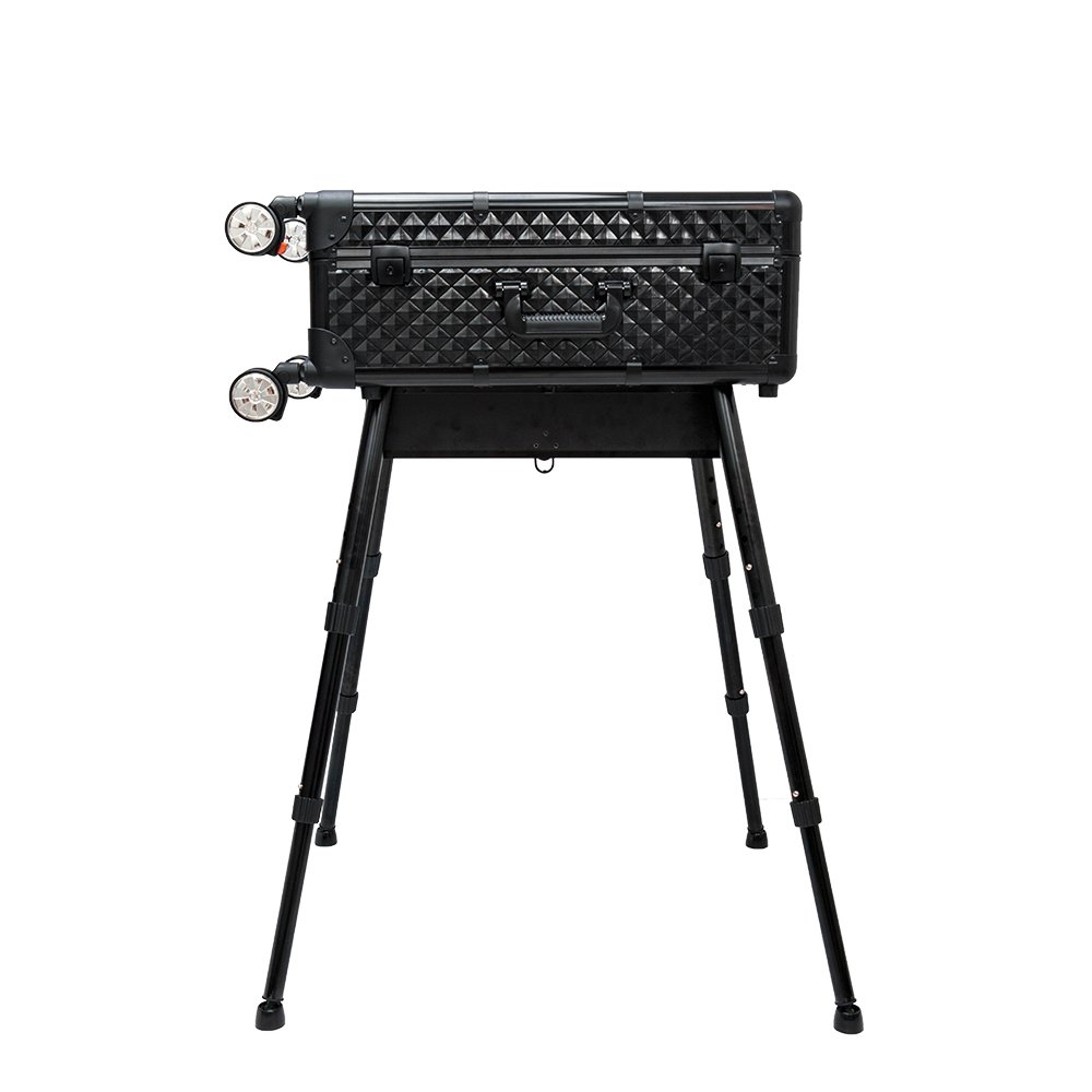 Customized Aluminum Professional Tool Barber Case trolley rolling Wheels Salon Barber Case Barber Tool Case With lock & trolley