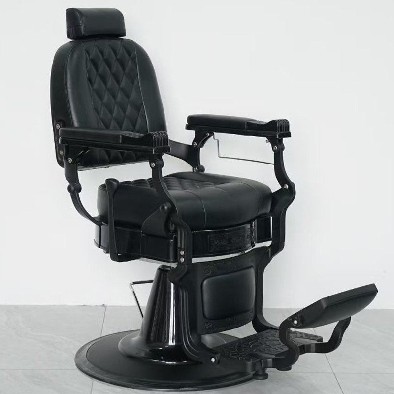 Beauty Salons Barbershops High Quality Retro Luxury Vintage Professional Red Hair Cutting Barber Chair for Men