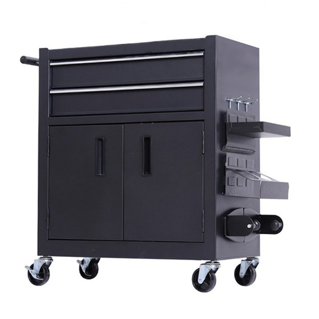 Barber tool box black beauty salon cart tattoo work station