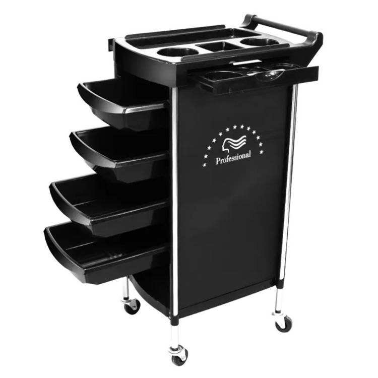 Durable Hairdressing Rolling Trolley Cart Beauty Salon Barber Tool Hairstyle Trolley 2-Way Drawers